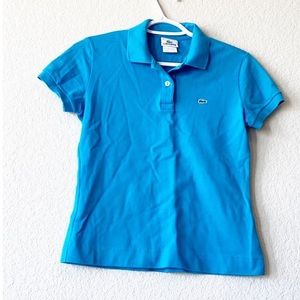 Lacoste Pique Blue Polo Shirt